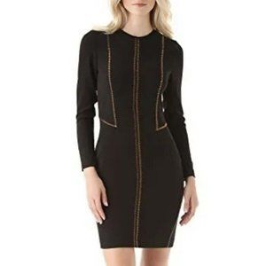 Rag & Bone Raj Women Black Dress With Copper Stitch Size 4